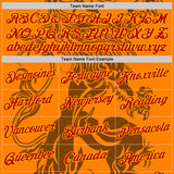 Custom Orange Red-Gold Netherlands Performance T-Shirt