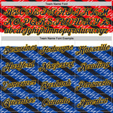 Custom Red Navy Blue Black Gold-White Netherlands Line Performance T-Shirt