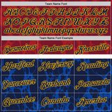 Custom Red Navy Blue Black Gold-White Netherlands Splash Performance T-Shirt