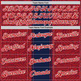 Custom Red Blue-White Netherlands Line Splash Performance T-Shirt