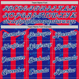Custom Red US Navy Blue-White Netherlands Line Splash Performance T-Shirt