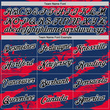 Custom Red Black Blue-White Netherlands Splash Performance T-Shirt