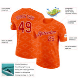 Custom Orange Red-White Netherlands Abstract Pattern Performance T-Shirt