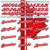Custom White Fire Red-Black Canada Maple Leaf Performance T-Shirt