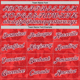 Custom Red Crimson-White Canada Geometric Shape Performance T-Shirt