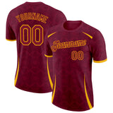 Custom Crimson Gold Italy Subtle Performance T-Shirt