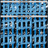 Custom Black Ice Blue-Thunder Blue Italy Stripe Performance T-Shirt