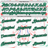 Custom White Green Red Blue-Black Italy Liquid Fluid Performance T-Shirt