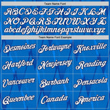 Custom Blue White-Navy Italy Line Performance T-Shirt
