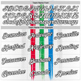 Custom White Blue Green Red-Black Italy Line Performance T-Shirt
