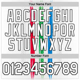 Custom White Blue Green Red-Black Italy Line Performance T-Shirt