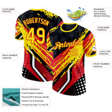 Custom Yellow Red Black-White Belgium Performance T-Shirt