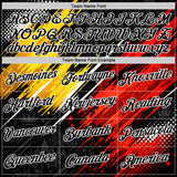 Custom Black Red White-Yellow Belgium Splash Performance T-Shirt