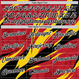 Custom Red Black Yellow-White Belgium Performance T-Shirt