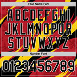 Custom Red Black Yellow-White Belgium Performance T-Shirt