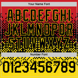 Custom Red Black-Yellow Belgium Mosaic Performance T-Shirt