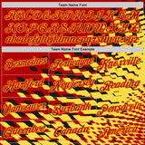 Custom Red Yellow-Black Belgium Geometric Performance T-Shirt
