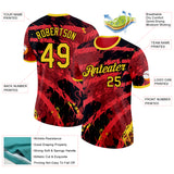 Custom Red Yellow-Black Belgium Performance T-Shirt