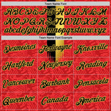 Custom Red Black-Yellow Belgium Performance T-Shirt