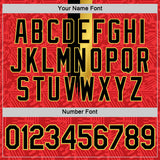 Custom Red Black-Yellow Belgium Performance T-Shirt