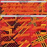 Custom Red Yellow-Black Belgium Abstract Performance T-Shirt