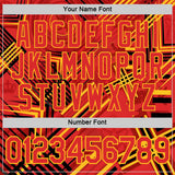 Custom Red Yellow-Black Belgium Abstract Performance T-Shirt