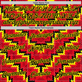Custom Red Black-Yellow Belgium Mosaic Performance T-Shirt