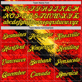 Custom Red Yellow-Black Belgium Splash Performance T-Shirt