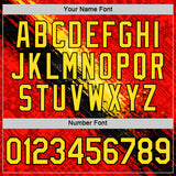Custom Red Yellow-Black Belgium Splash Performance T-Shirt