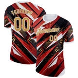 Custom White Old Gold Red-Black Egypt Eye of Horus Performance T-Shirt