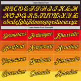 Custom Black Yellow-Red Germany Gradient Stripe Performance T-Shirt