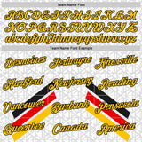 Custom White Yellow Red Gray-Black Germany Geometric Performance T-Shirt