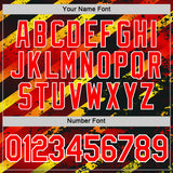 Custom Black Fire Red Yellow-White Germany Splash Performance T-Shirt