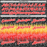 Custom Black Fire Red Yellow-White Germany Flower Performance T-Shirt