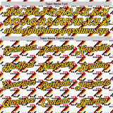 Custom White Yellow Red-Black Germany Geometric Performance T-Shirt