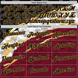 Custom Red Black Old Gold Gray-White Germany Splash Performance T-Shirt