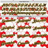 Custom White Black Red-Yellow Germany Abstract Geometric Performance T-Shirt