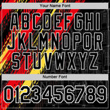 Custom Black Red Yellow-White Germany Splash Performance T-Shirt
