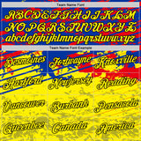 Custom Blue Light Yellow Red-Black Ecuador Splash Performance T-Shirt