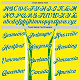 Custom Yellow Kelly Green-White Brazil Line Performance T-Shirt
