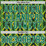 Custom Green Kelly Green Yellow Black-White Brazil Geometric Shape Performance T-Shirt