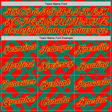 Custom Red Green-Gold Morocco Abstract Performance T-Shirt