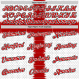 Custom White Red Gray-Black England Cross Geometric Shape Performance T-Shirt