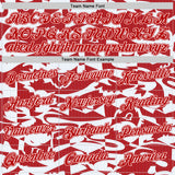 Custom Gray Red-White England Abstract Performance T-Shirt