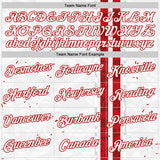 Custom White Red-Gray England Abstract Performance T-Shirt
