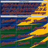 Custom Blue US Navy Blue Yellow Green-Orange Brazil Geometric Shape Performance T-Shirt