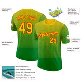 Custom Green Yellow-Red Brazil Abstract Line Performance T-Shirt