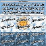 Custom Blue Black-White Argentina Sun Geometric Shape Performance T-Shirt