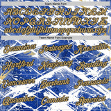 Custom Blue Vegas Gold Black-White Argentina Splash Performance T-Shirt