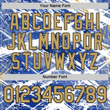 Custom Blue Vegas Gold Black-White Argentina Splash Performance T-Shirt